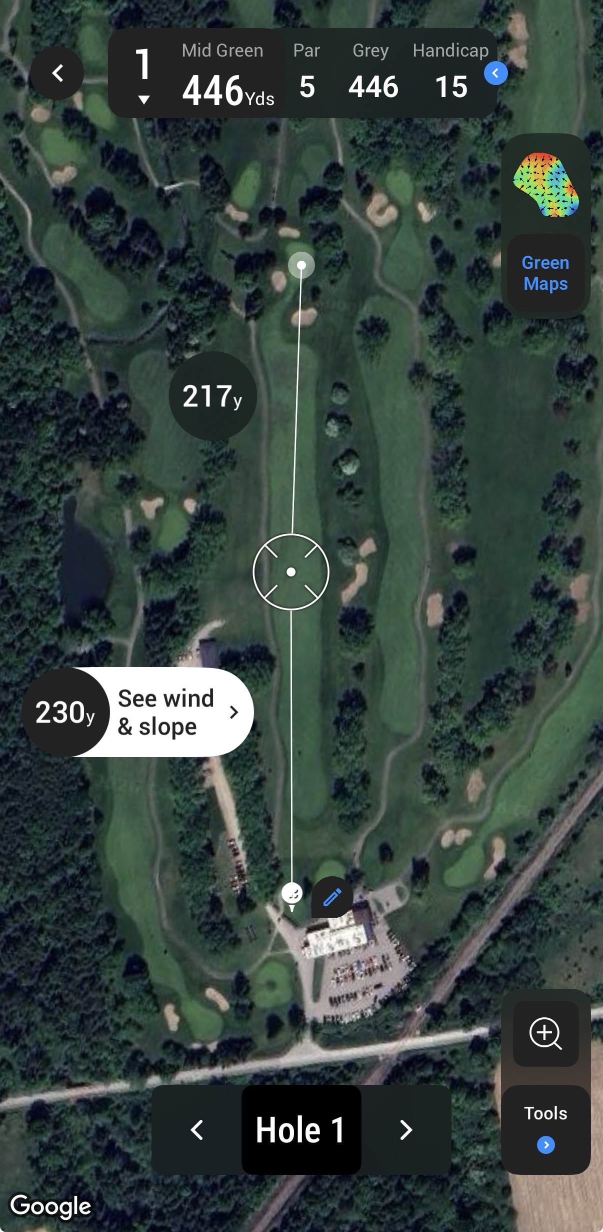 Hole 1 at Pickering Glen Golf Club